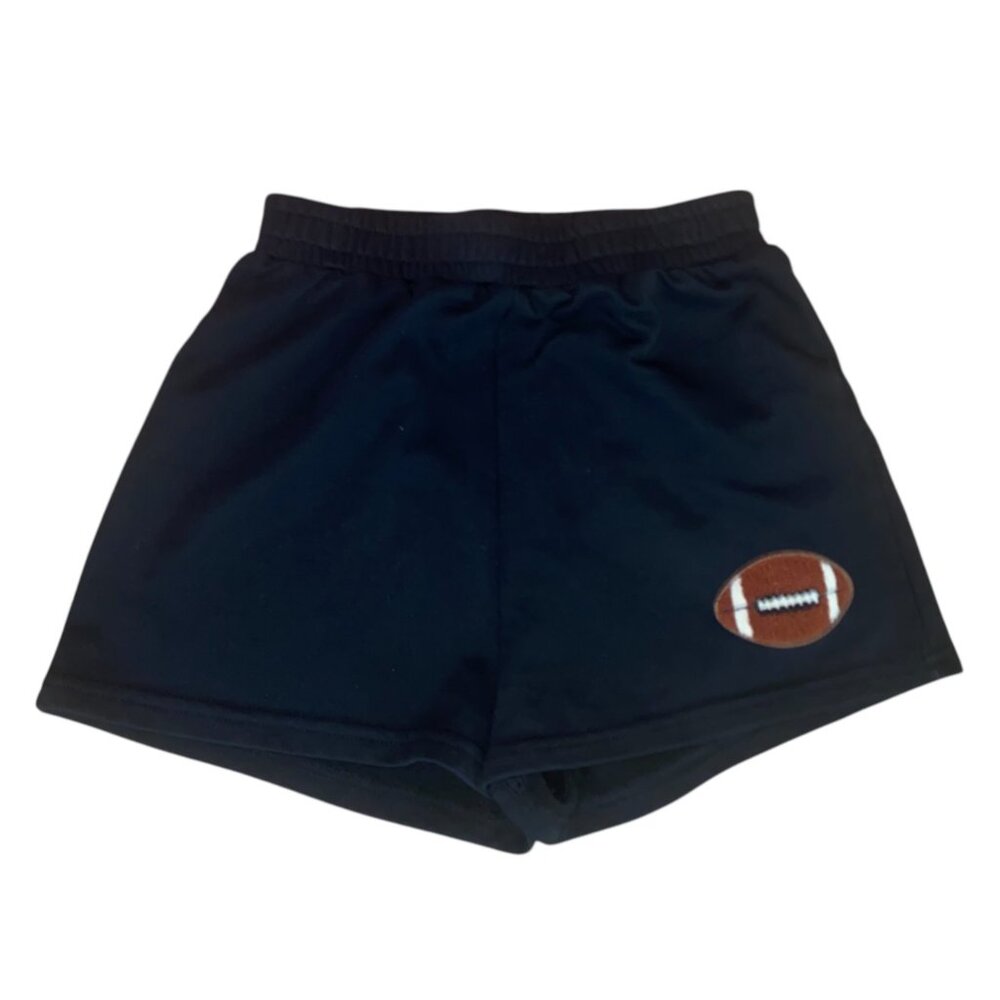 (1215) The Main Strip Football Appliqué Shorts • Size Small • Sporty Chic